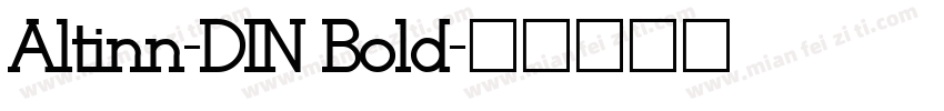 Altinn-DIN Bold字体转换